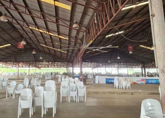 Goede prijs. Horizontale Lucht Koelere HVLS Plafondventilator 24 Voet Industriële Plafondventilatorodm online