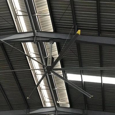 1.5kw Natuurlijke koele luchtkoeling Hoog snelheid HVLS plafondventilator
