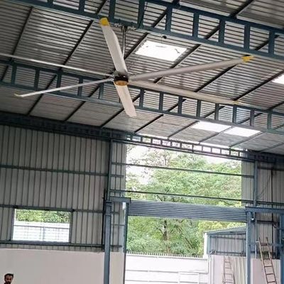 Goede prijs. 5.0m 16ft Permanente Magnet Synchrone Motor Reus Warehouse Plafondventilator Sliver Grijs ODM Customized Support online