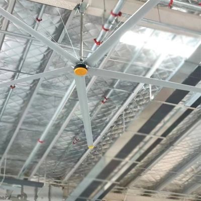 Goede prijs. 3 7,3m 24ft HVLS industriële grote plafondventilator voor magazijn restaurant zilver aluminium online