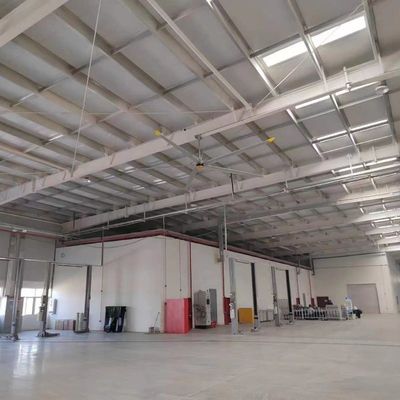 DX Aluminium Fan 5 Blade Pmsm Motor HVLS Industrial Ceiling Fan gebruikt in BYD Energy Automobile
