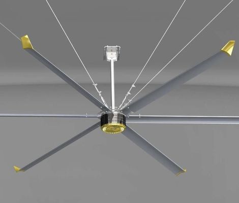 Goede prijs. Plafondmontage HVLS industriële ventilatoren met energiebesparende PMSM motor en AlMg legering blad materiaal plafondventilator online