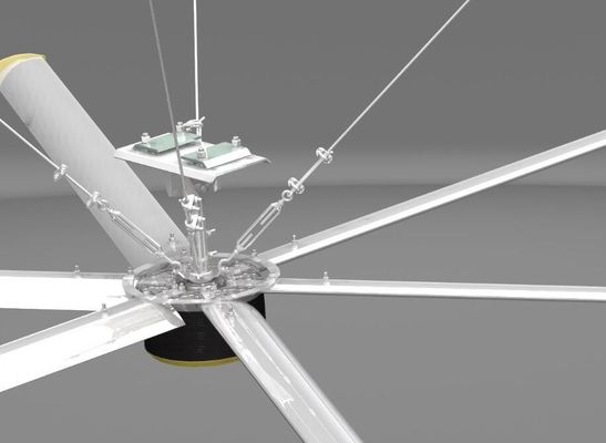 Goede prijs. 6.0M 20 voet Pmsm Motorruimte Zes lemmen Grote HVLS ventilatoren online