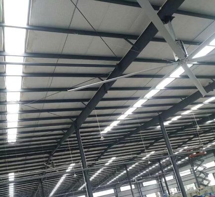 Goede prijs. Grote industriële plafondventilatoren met een hoog volume en een lage snelheid online